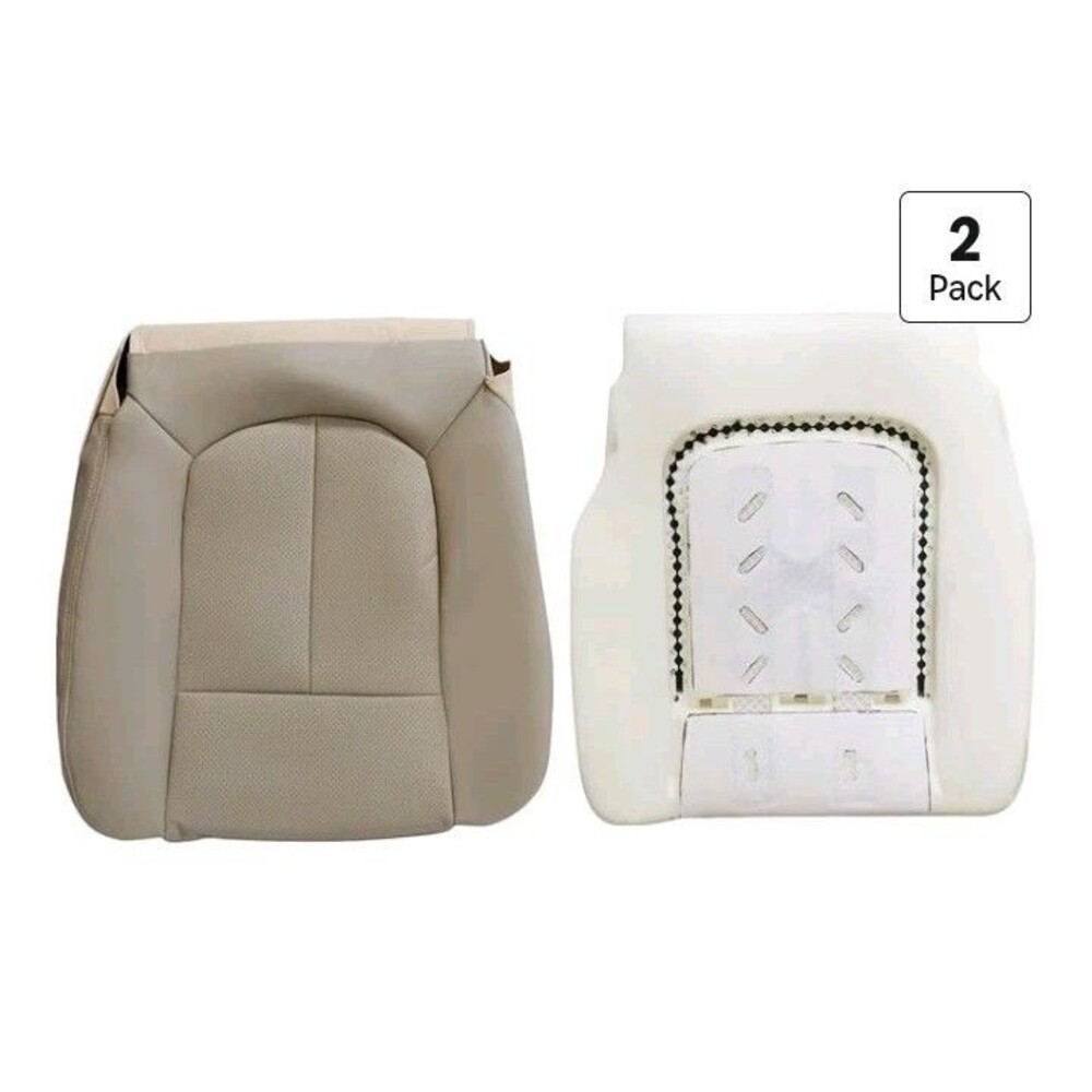 Driver Side Bottom Replacement Seat Cover Tan Leather & Foam Cushion Ford F150